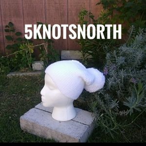 🐺 White Beanie Slouch Winter Hat